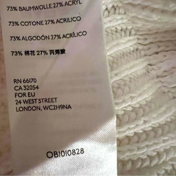 Free People Layer Cake Ivory Cream Funnel Neck Swing Cotton Blend Sweater M L XL - Picture 9 of 13